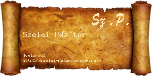 Szelei Péter névjegykártya